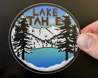 Lake Tahoe Sticker Winter - 3&quot; x 3&quot;