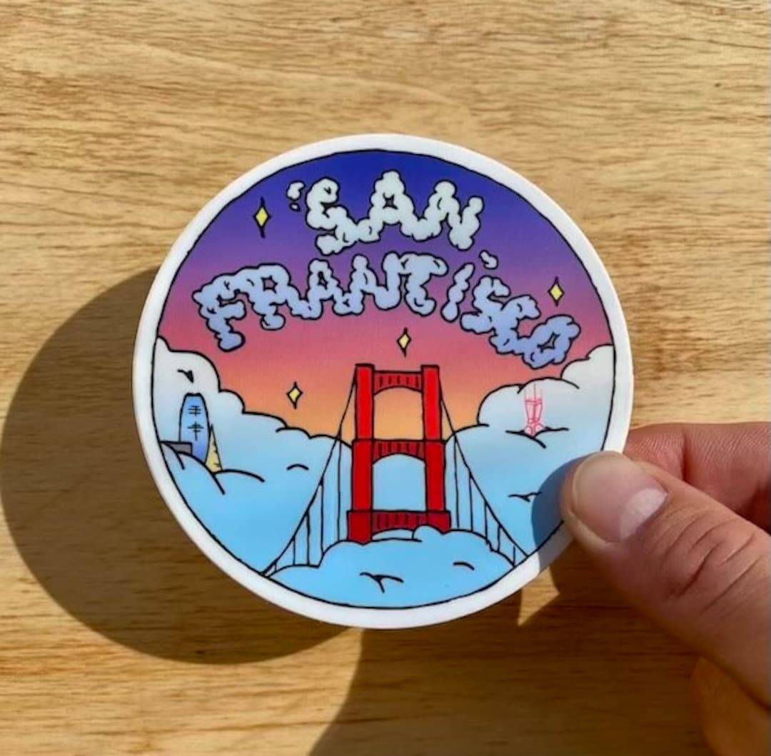 Sf Sticker San Francisco 3.5 X 3.5 Sticker - Etsy