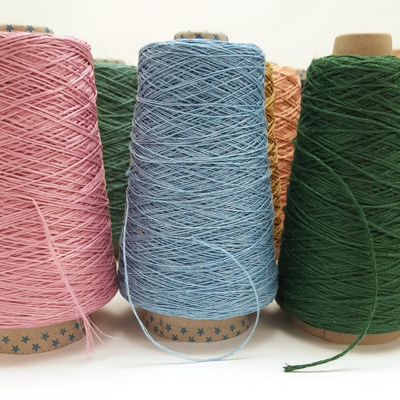 Pure Linen Weaving Yarn Strong Smooth 100 Linen Thread Dyed Etsy