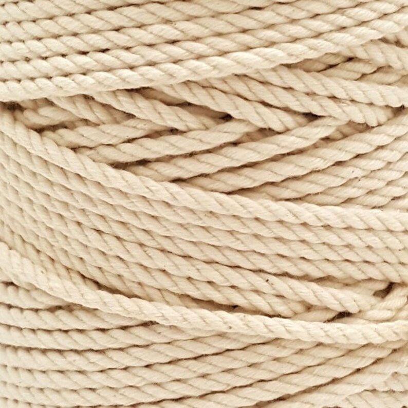 Very Strong Pure Cotton Yarn Smooth Pure Cotton Cord Undyed Etsy