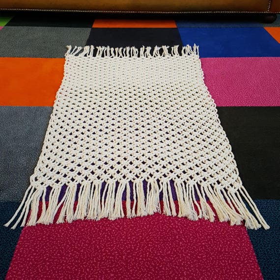 Diy Macrame Kit For Easy Bath Mat Or Rug Cotton Rope Macrame Etsy
