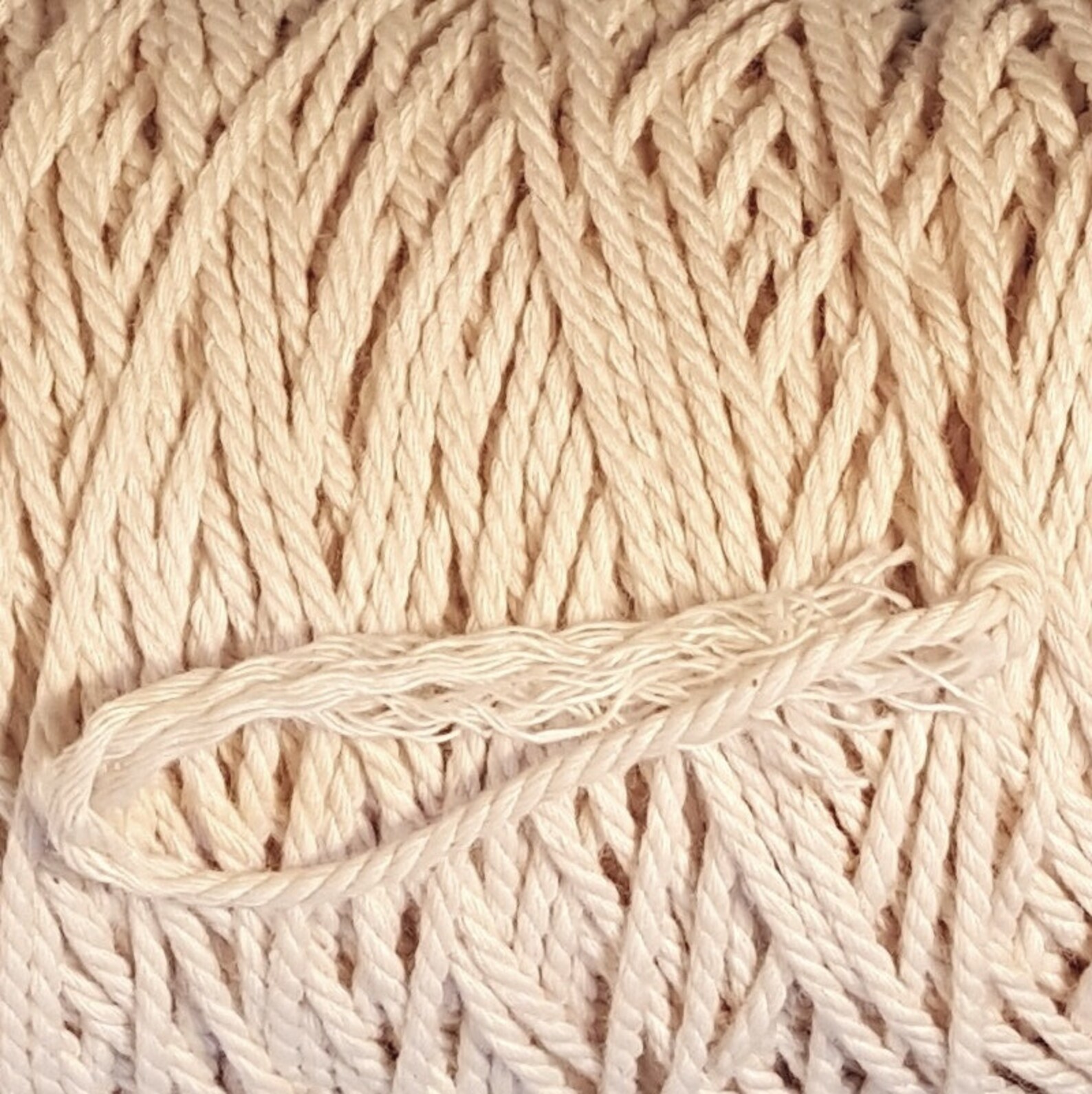 Very Strong Pure Cotton Yarn Smooth Pure Cotton Cord Undyed Etsy