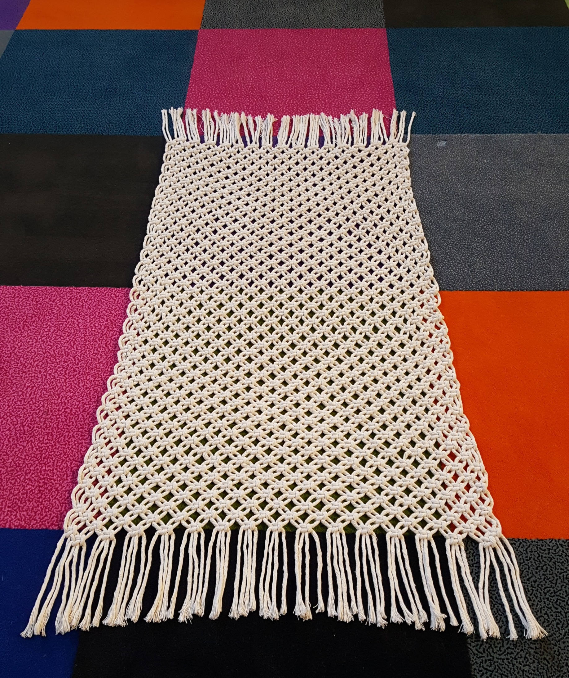 DIY Macrame Rug Kit for Easy Bath Mat Wallhanging Cotton Etsy