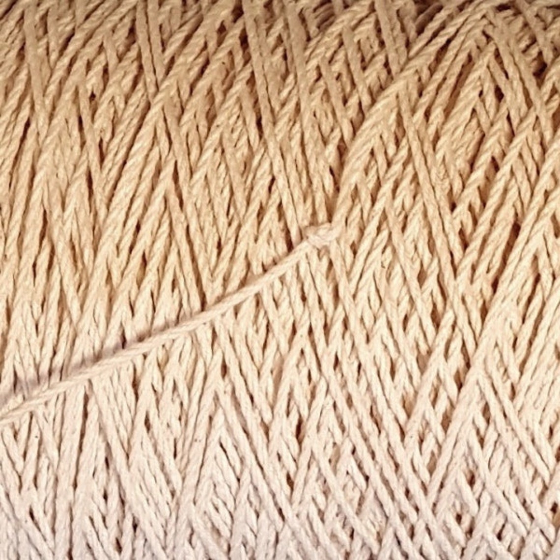 Very Strong Pure Cotton Yarn Smooth Pure Cotton Cord Undyed Etsy