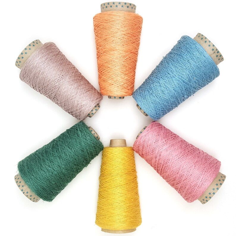 Pure Linen Weaving Yarn Strong Smooth 100 Linen Thread Dyed Etsy