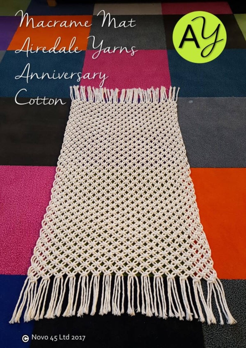 DIY Macrame Kit for Easy Bath Mat or Rug Cotton Rope Macrame Etsy