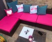 Waterproof rattan furniture cushion covers, pallet furniture cushion covers, bespoke furniture cushion covers, garden furniture