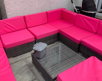 Waterproof Rattan Furniture Cushion Covers, Custom Made