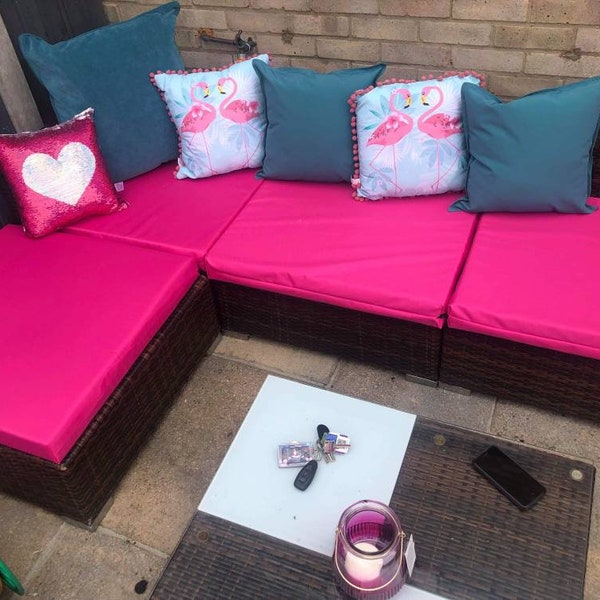 Waterproof rattan furniture cushion covers, pallet furniture cushion covers, bespoke furniture cushion covers, garden furniture