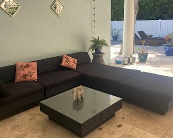 Waterproof Garden Furniture Cushion Covers, Bespoke Rattan Pallet Cushions