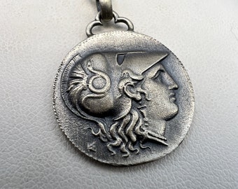 Athena Nike Goddess Alexander the Great Ancient Coin Copy Pendant