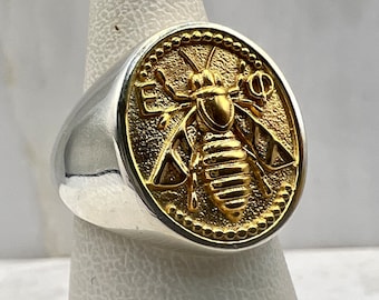Artemis Goddess Sacred Bee Ancient Greek Sterling silver gold plated