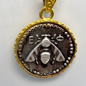 Artemis Biene Göttin Griechenland Asien Ephesos Antike Hirsch Viereck Münze Schmuck handgemacht