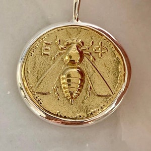 Göttin Artemis Antike Biene Hirsch Griechenland Asien Ephesos Tetradrachme Münzschmuck handgemacht