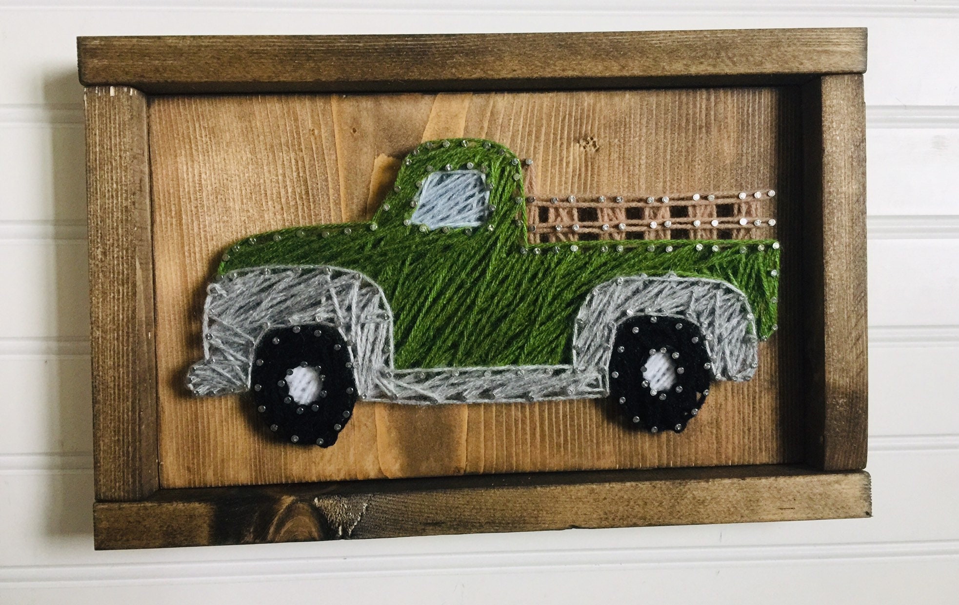 String Art Farm Truck with Tree Christmas Truck with Tree | Etsy