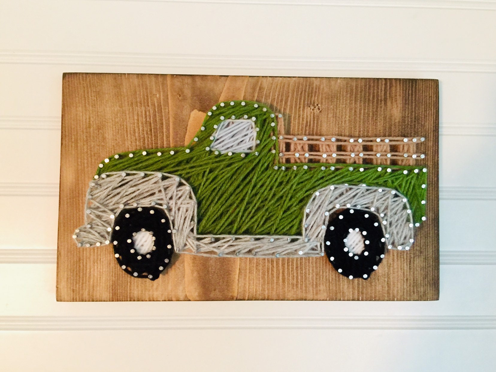 String Art Farm Truck with Tree Christmas Truck with Tree | Etsy