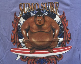 Sumo Surf shirt-surfer-sumo wrestling-fat-Japan-Hang Loose-surf