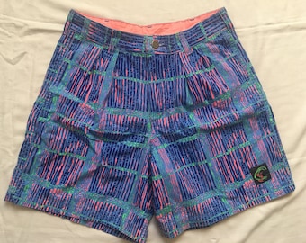 Vintage O&#39;neill shorts-80&#39;s-surfer-Aloha-beach trunks-surf-Hang Loose