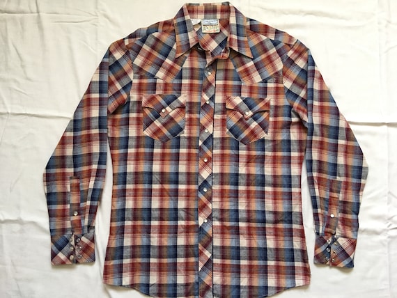 Vintage Kennington Rocking K Ranch wear plaid western shirt-alt country-cowboy Vintage Kennington Rocking K Ranch wear plaid western shirt-alt country-cowboy