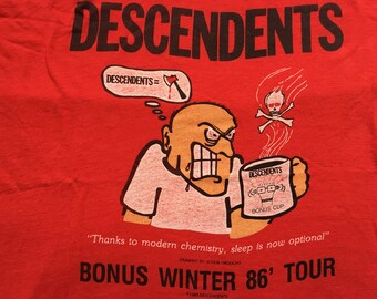 Vintage Descendents 1986 tour shirt- bonus winter '86 tour