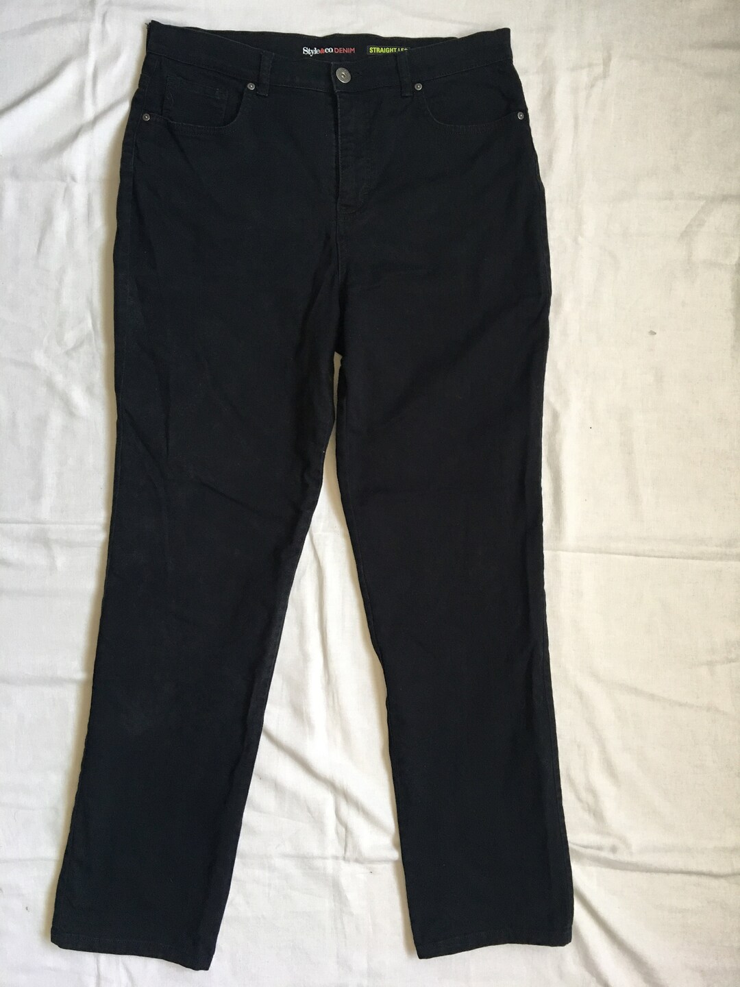 Women's Black Denim Pants-33 Waist-black Jeans by Style & - Etsy