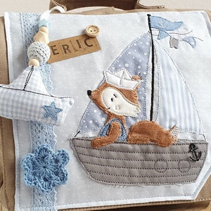 Embroidery file Fox Mika in the boat 16x26