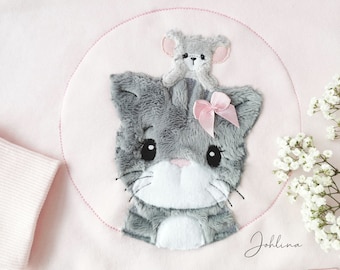 Embroidery file cat Mimi and mouse 10x10