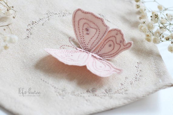 Stickdatei 3D Schmetterlinge mit Kränzen 10x10 Etsy de 