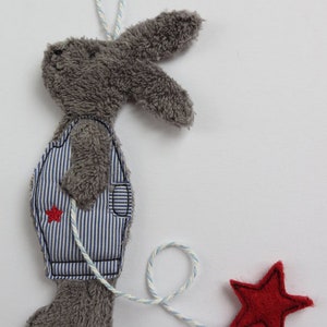 Fichier de broderie ITH pendentif lapin 10x10 Doodle image 2