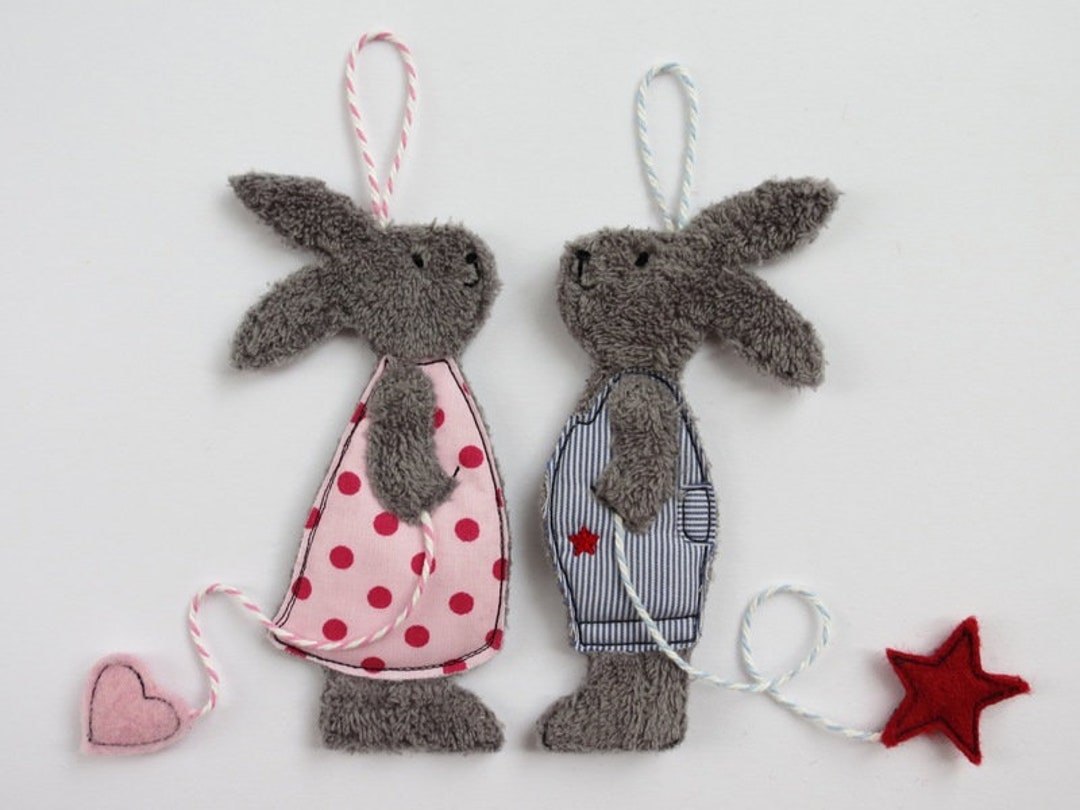 Embroidery File ITH Rabbit Pendant 13x18 Rabbit - Etsy