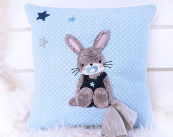 Embroidery file baby rabbit with pacifier boy 10x10