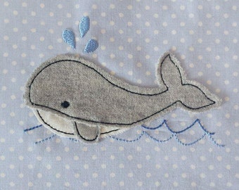 Fichier de broderie baleine 10x10 doodle fish
