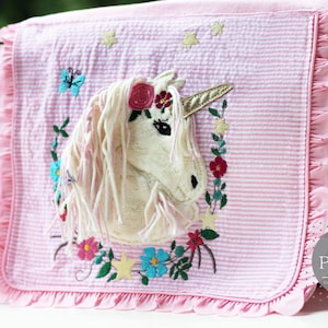 3-D embroidery file Boho - Unicorn 16x26 Doodle