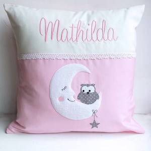 Embroidery file Moon Owl 18x30 Doodle Owl Moon