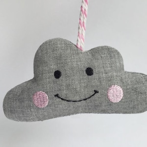 Embroidery file ITH cloud pendant 10x10 cloud face