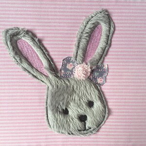 Embroidery file bunny girl & boy head 13x18 doodle image 2