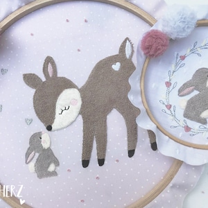 Embroidery file bunny kitten 13x18