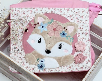 Fichier de broderie Hello Boho Fox avec fleurs 10x10 Doodle