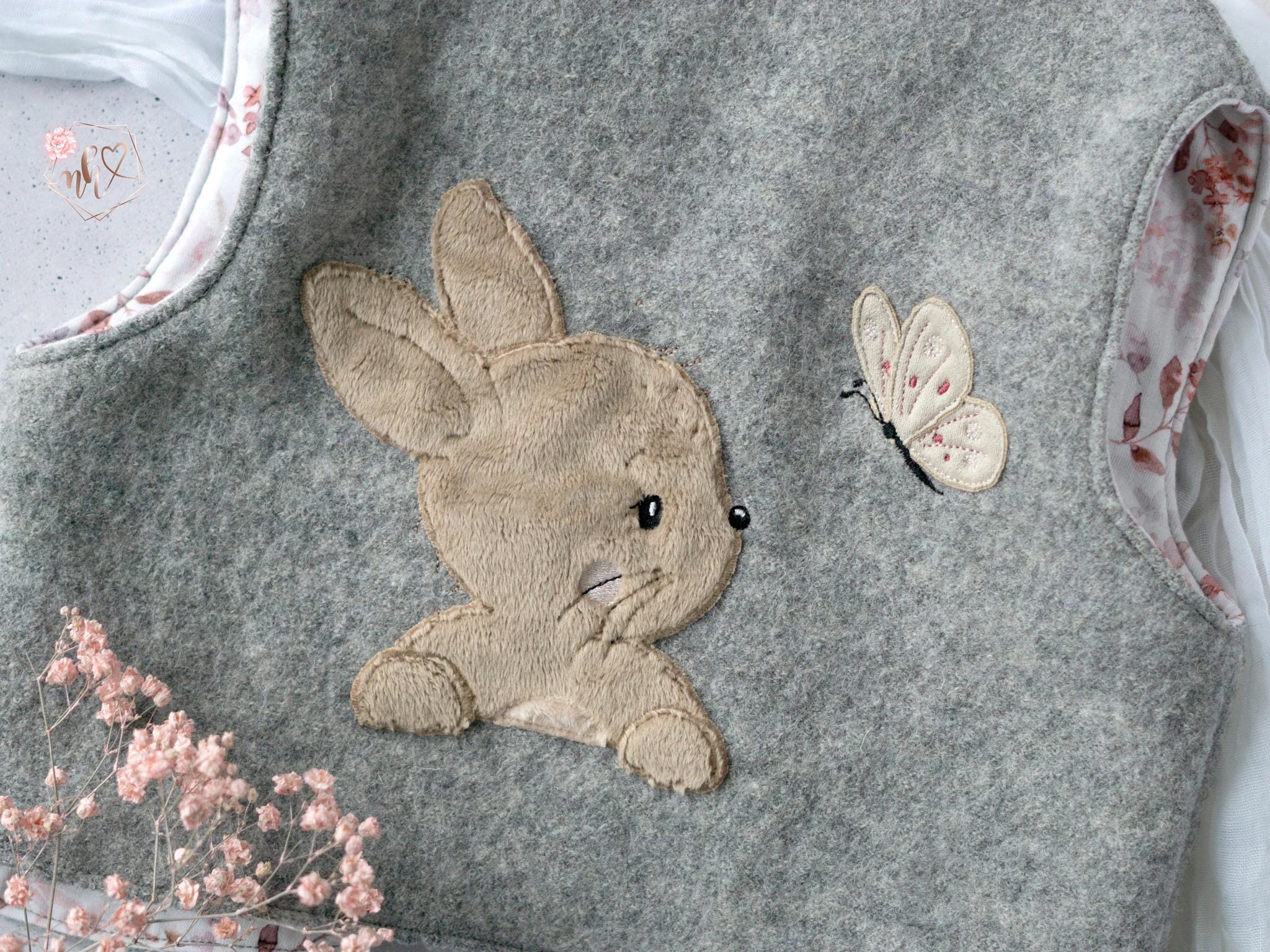 Embroidery File Bunny With Butterfly 18x30 - Etsy