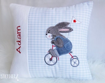 Embroidery file bunny boy on the tricycle 10x10 doodle