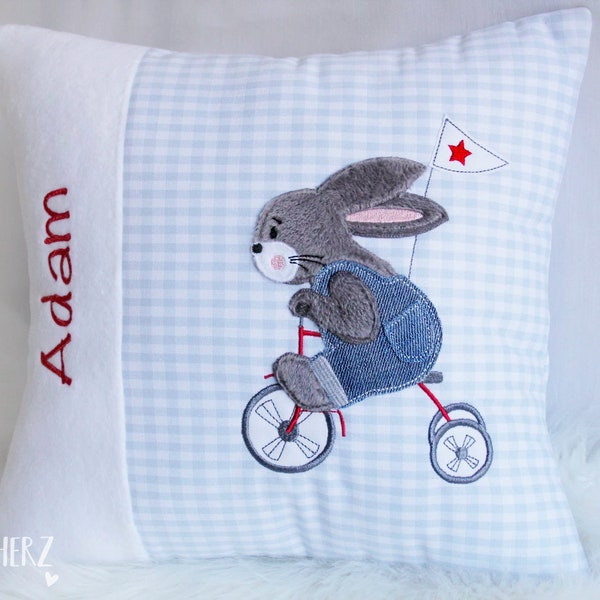 Embroidery file bunny boy on the tricycle 10x10 Doodle