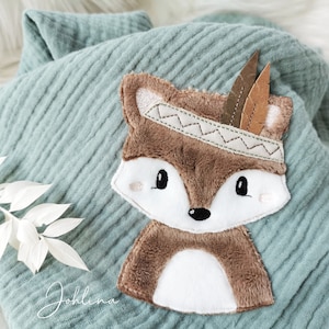 Embroidery file Fox Mats with feathers 13x18