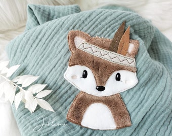 Embroidery file Fox Mats with feathers 13x18