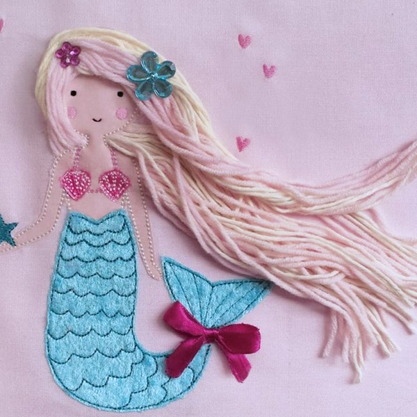 Embroidery file Mermaid Loreley 13x18 Mermaid 3D