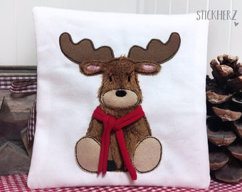 Embroidery file moose baby 13x18