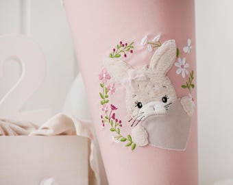 Embroidery file: Rabbit in a flower wreath, 13x18