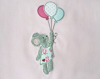 Embroidery file Mouse with Balloons Doodle for 18x30
