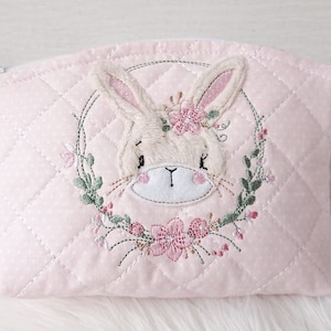 Embroidery file Spring Leni in a flower wreath for the 10x10 embroidery frame