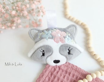Embroidery file ITH - Boho raccoon with flowers 10x10