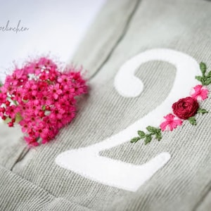 Large hand embroidery set: letters and numbers with flower tendrils image 4